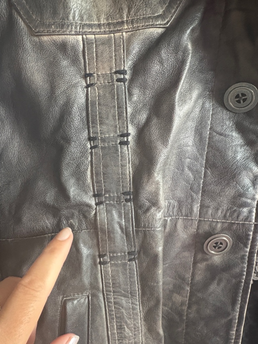 Royal Underground Brown Distressed Leather Jacket - Picture 5 of 10